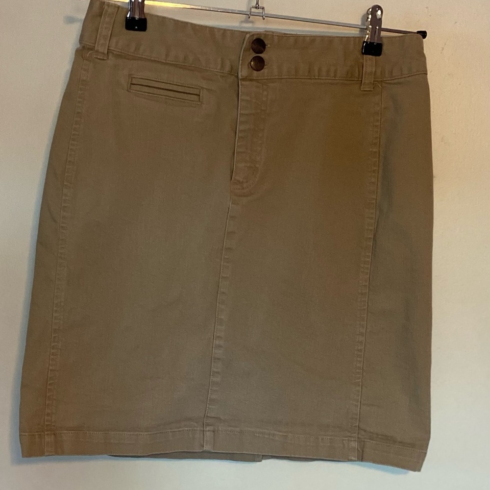 Willi Smith tan denim skirt
